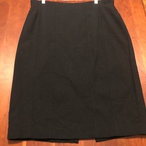 Anne Klein 16 black wool skirt